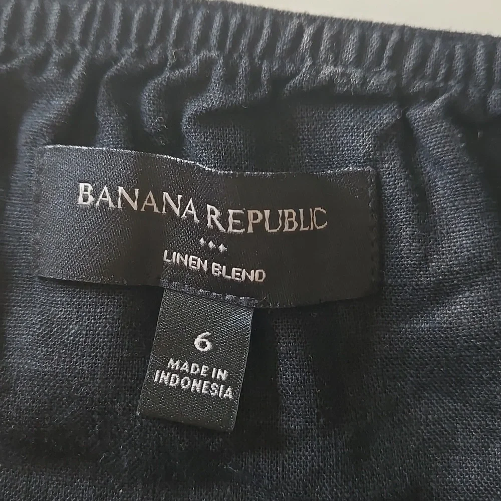 Banana Republic Linen Blend Sweetheart Crop Top Pleated Summer Staple Minimalist - Picture 6 of 9